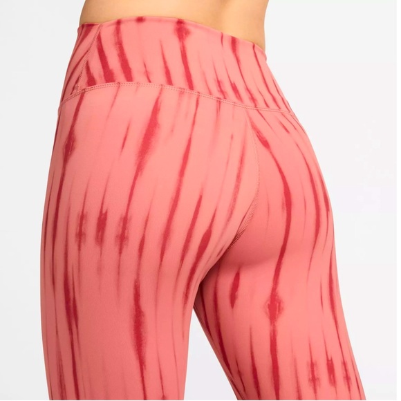 NWT Nike Women's One High-Waisted 7/8 Printed Leggings Size Large Pink/Magenta - Picture 5 of 10